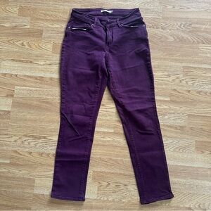 Levi's Women's Purple Skinny Mid Rise Jeans
